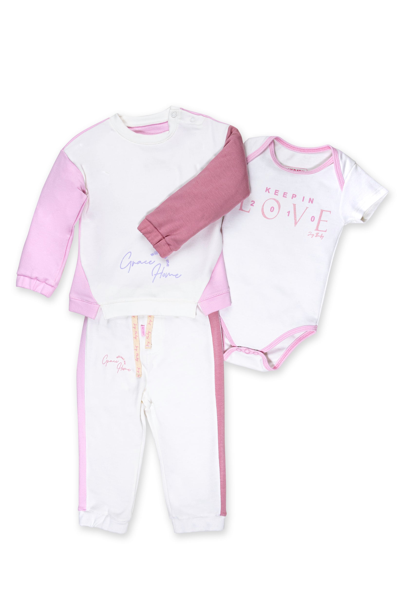 CONJUNTO BEBÉ DEPORTIVO GRACE ROSA