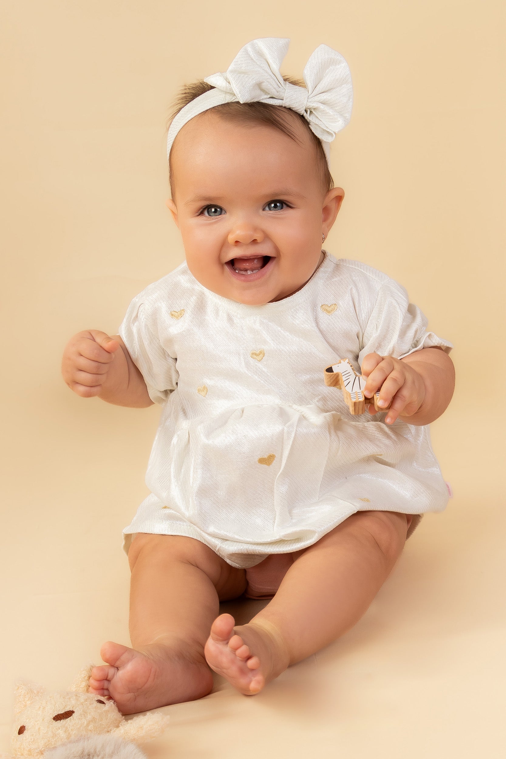 CONJUNTO VESTIDO BEBÉ NIÑA BLANCO