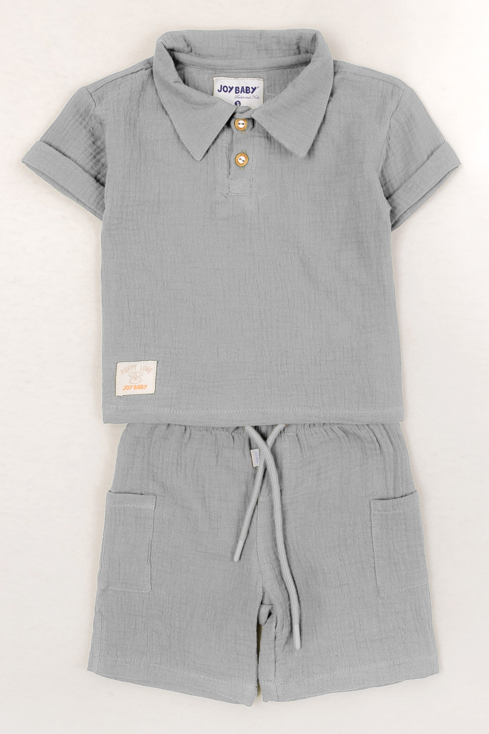 CONJUNTO BERMUDA NIÑO GRIS