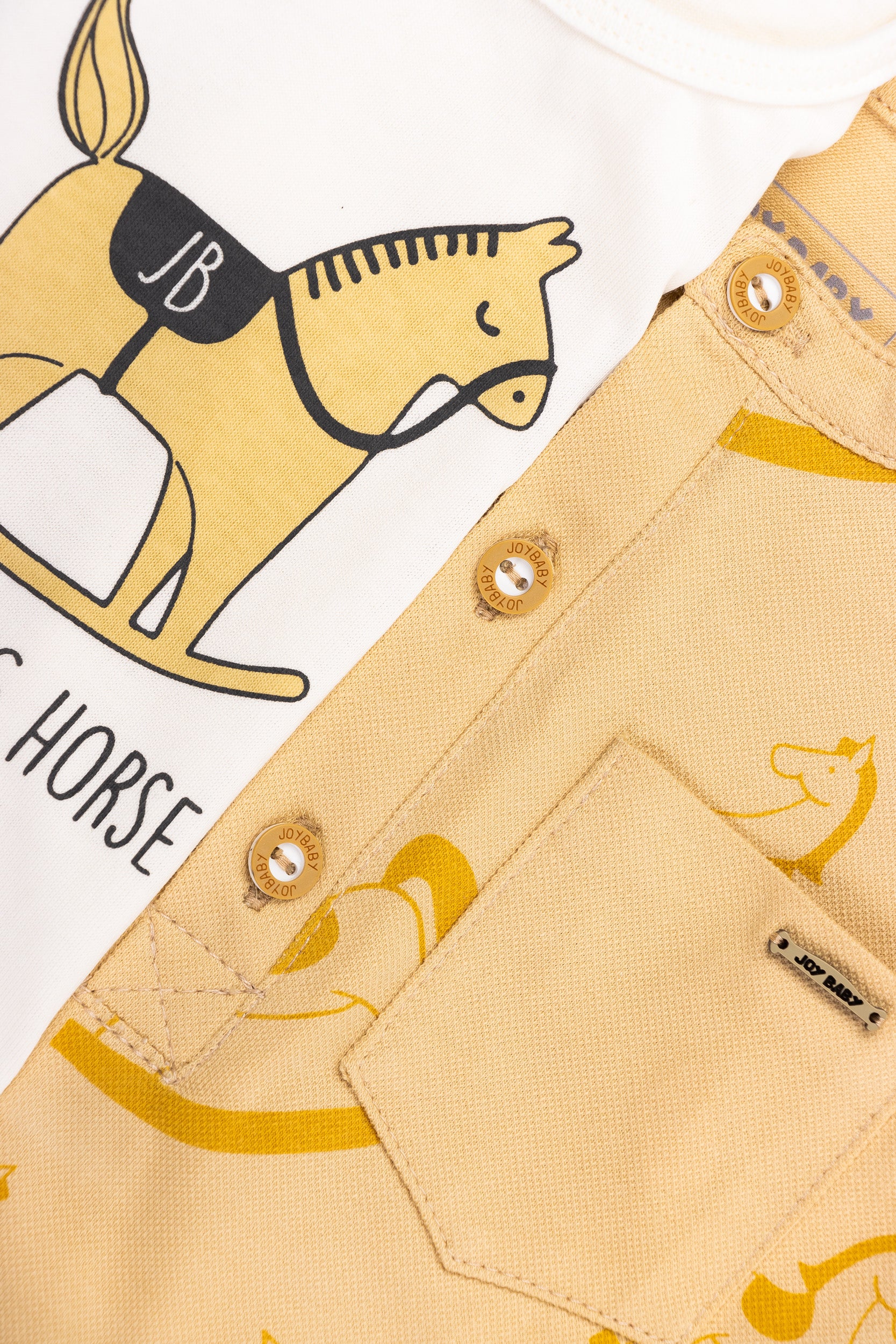 CONJUNTO BEBÉ HORSES BEIGE