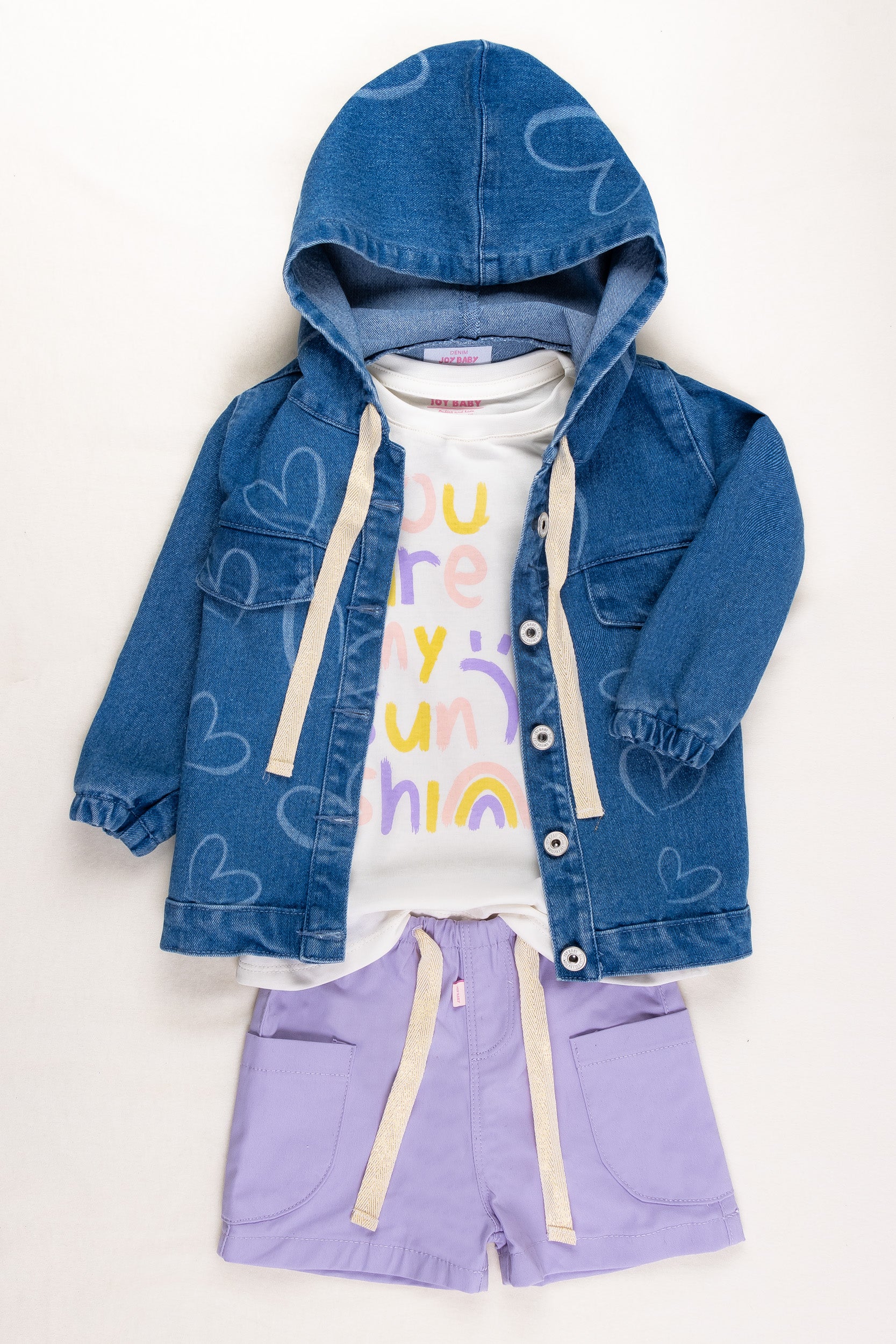 CONJUNTO 3 PRENDAS NIÑA SUNSHINE MORADO