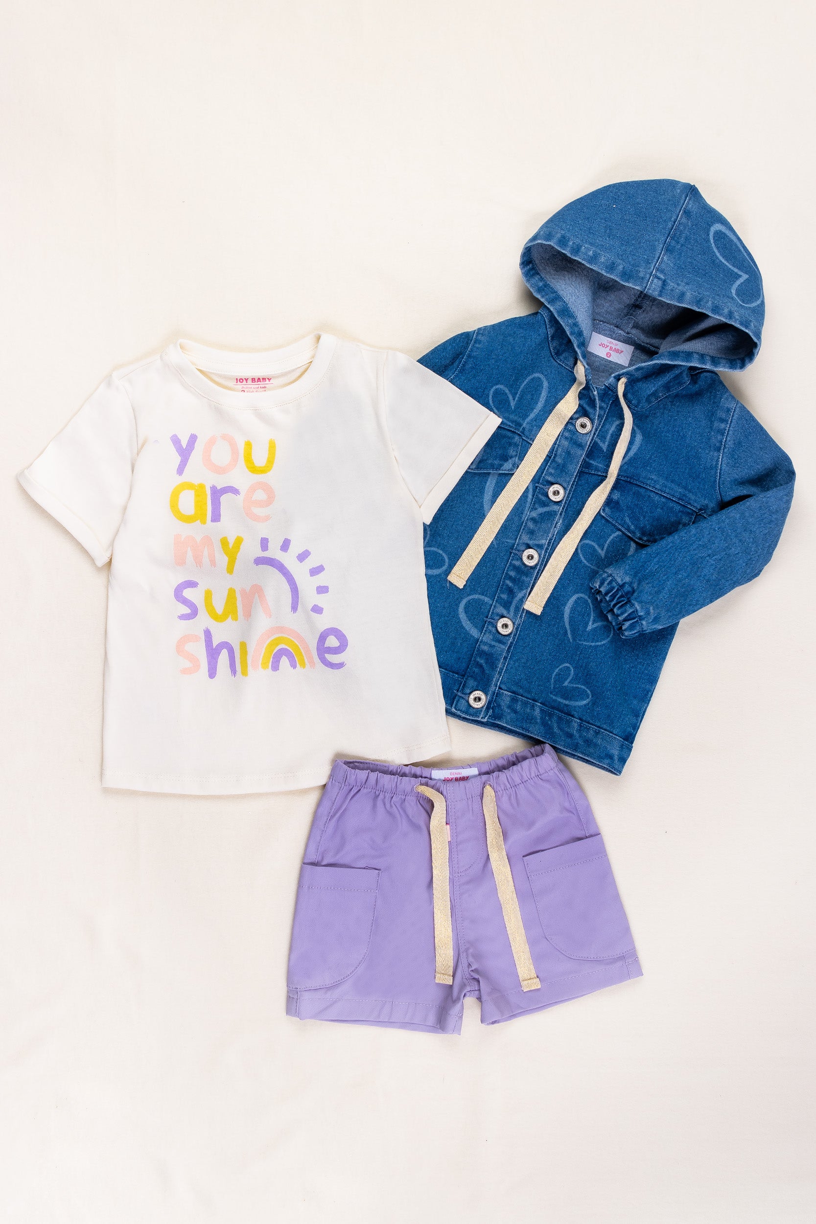 CONJUNTO 3 PRENDAS NIÑA SUNSHINE MORADO