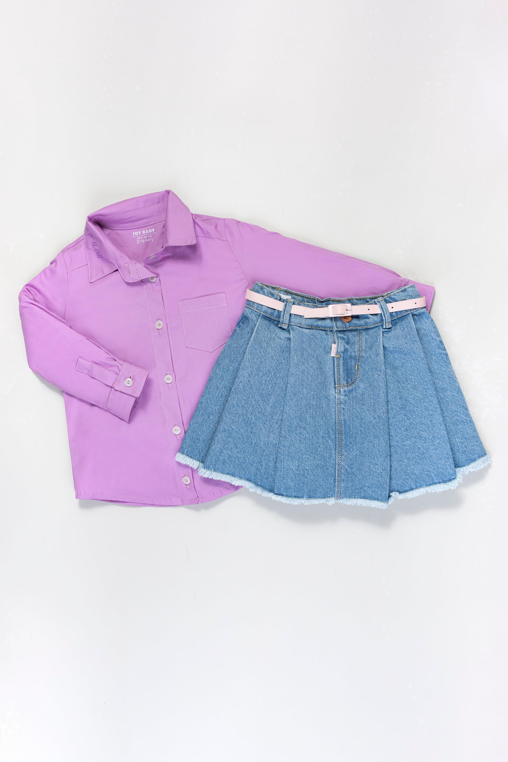 CONJUNTO FALDA NIÑA MORADO