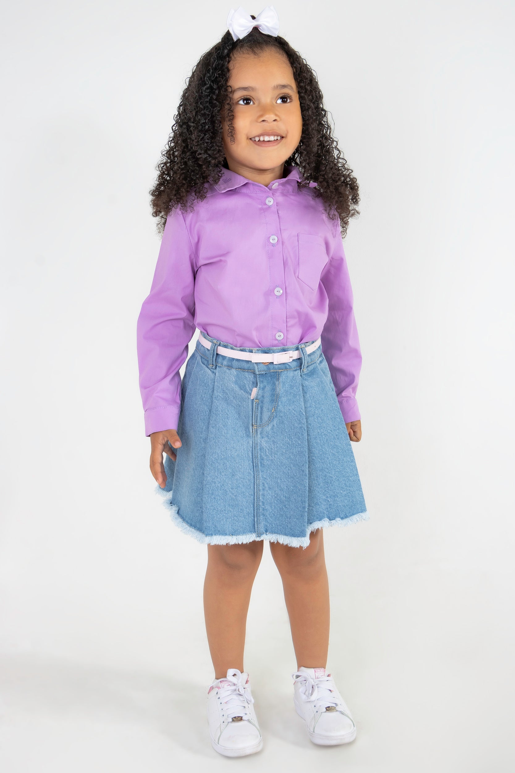 CONJUNTO FALDA NIÑA MORADO