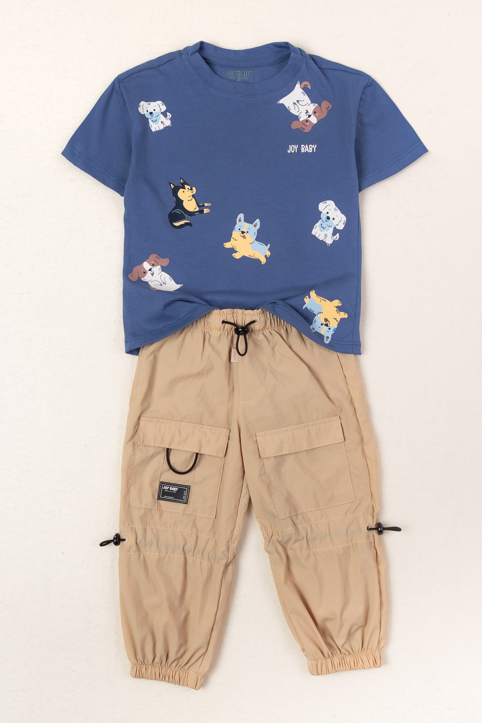 CONJUNTO 2 PRENDAS NIÑO DOGS AZUL