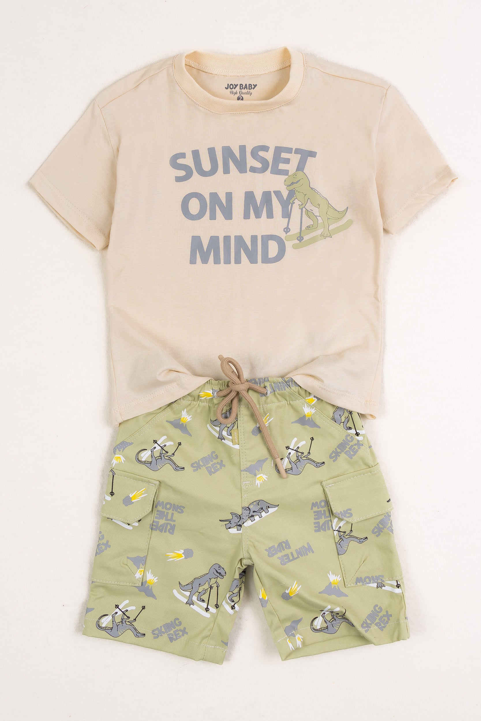 CONJUNTO BERMUDA NIÑO SUNSET VERDE