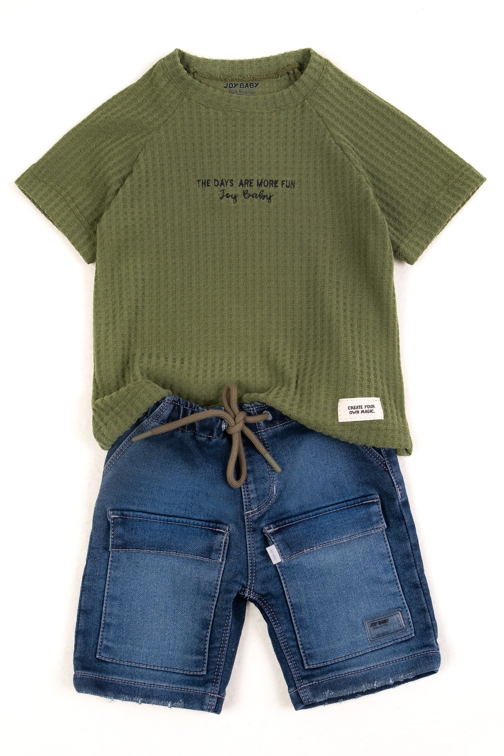 CONJUNTO BERMUDA NIÑO VERDE