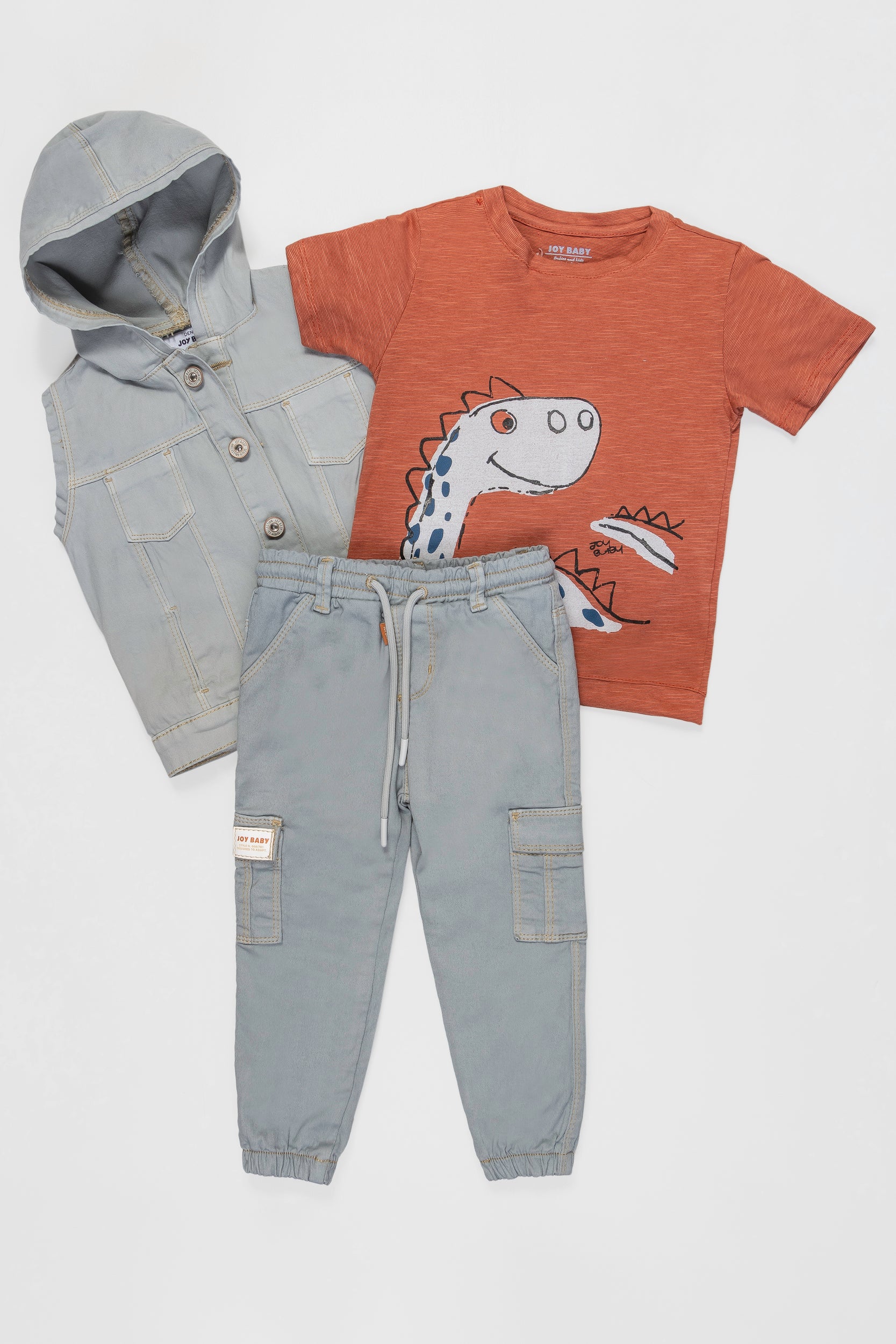 CONJUNTO 3 PRENDAS NIÑO GRIS