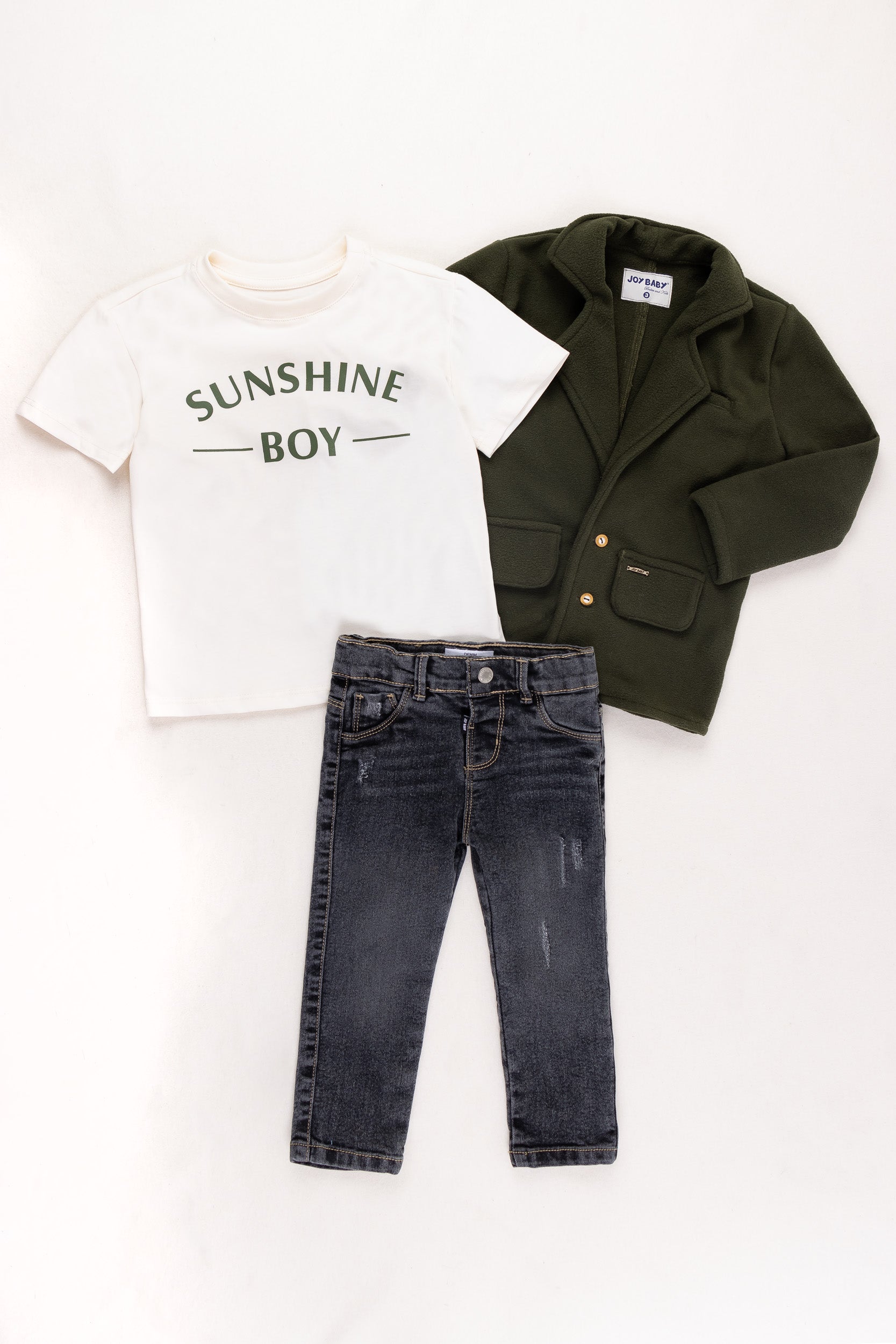 CONJUNTO 3 PRENDAS NIÑO SUNSHINE VERDE