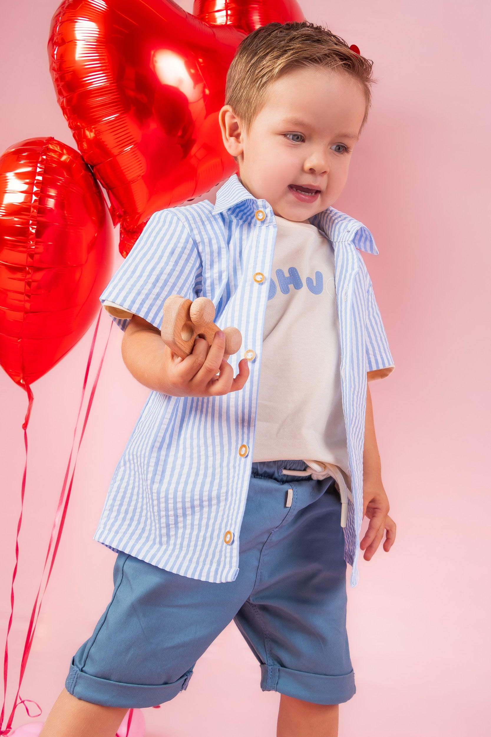 CONJUNTO 3 PRENDAS NIÑO JOY AZUL