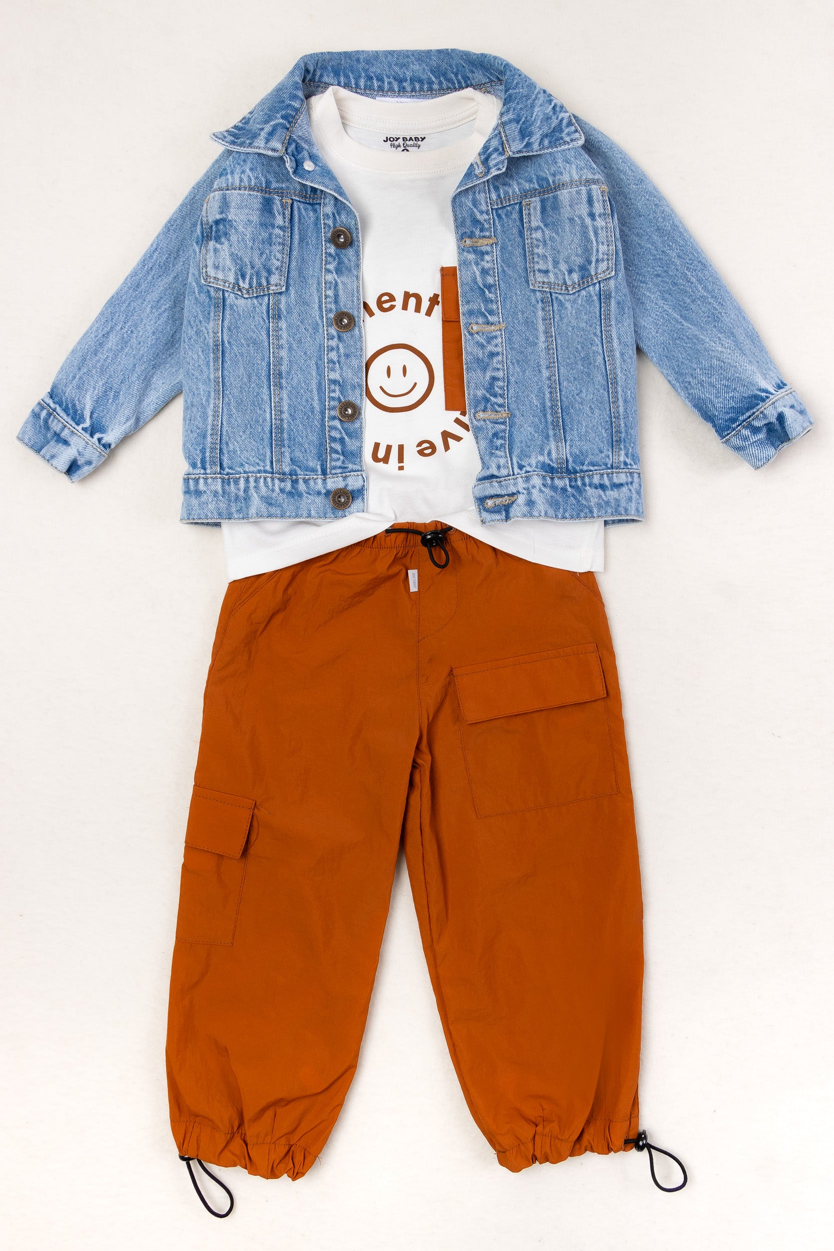 CONJUNTO 3 PRENDAS NIÑO THE MOMENT TERRACOTA