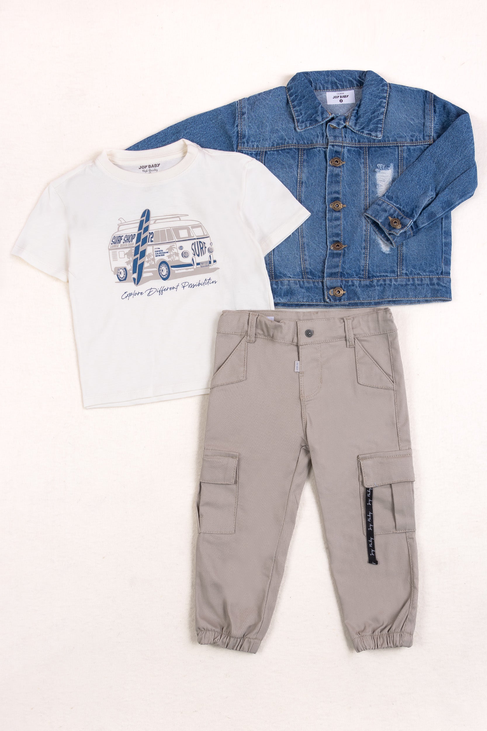 CONJUNTO 3 PRENDAS NIÑO DOG BLANCO