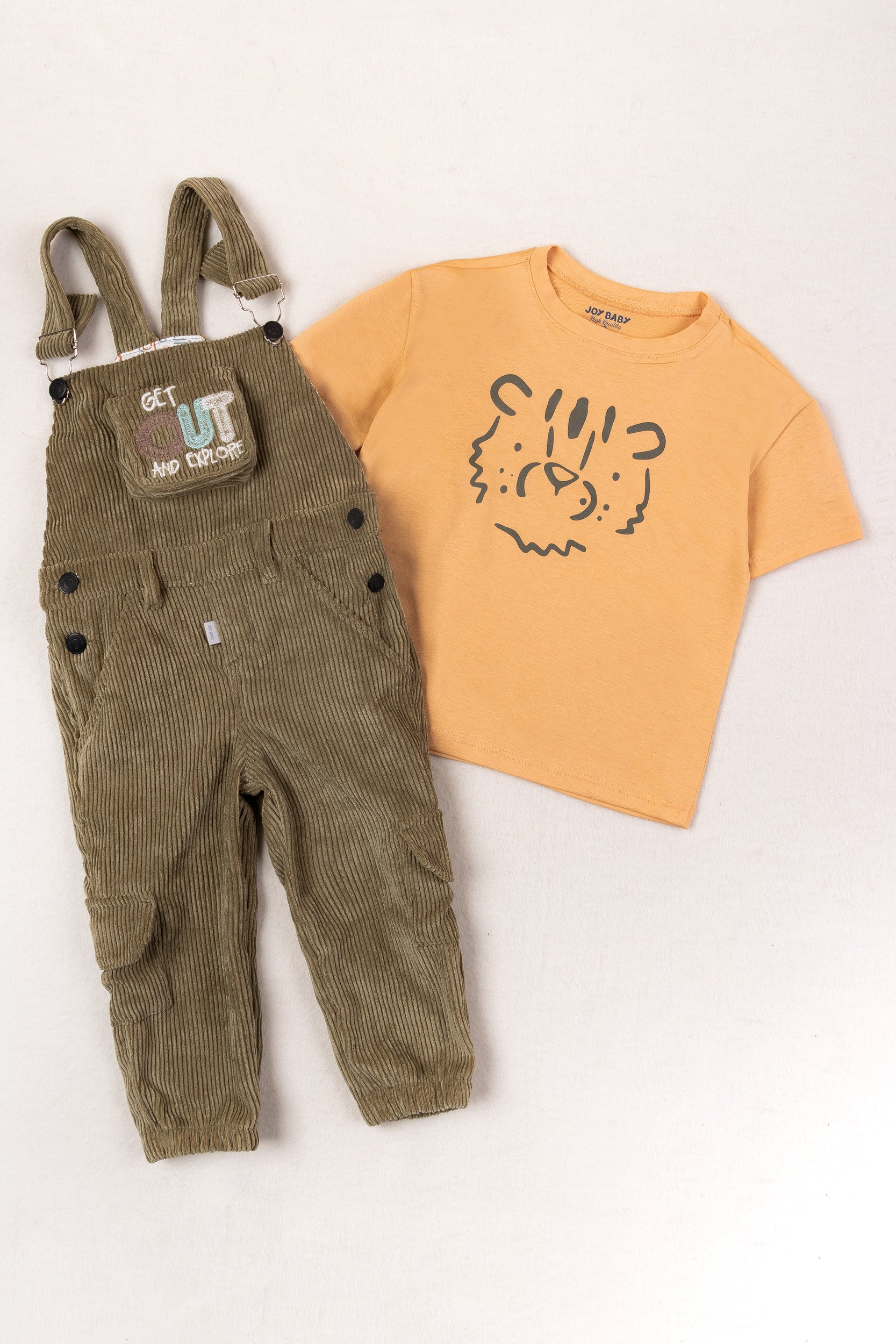 CONJUNTO OVEROL NIÑO GET OUT VERDE